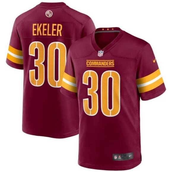 Mens Youths Kids Womens 30 Austin Ekeler Burgundy Stitched Jersey - Picture 1 of 2